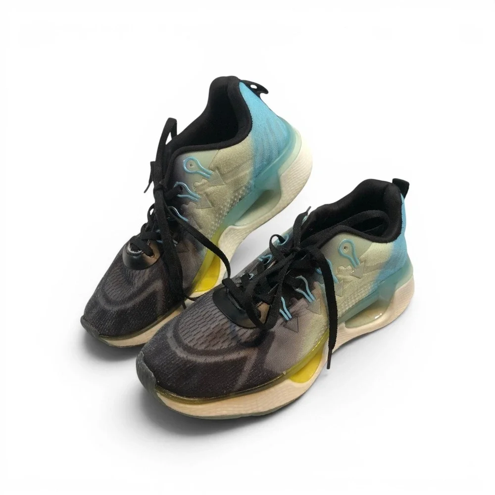 House of SL Mens Athletic Sneakers Multi Color Gradient Running Shoes Size 7